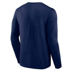 Detroit Tigers Logo Athletic Heart & Soul Long Sleeve T-Shirt Navy