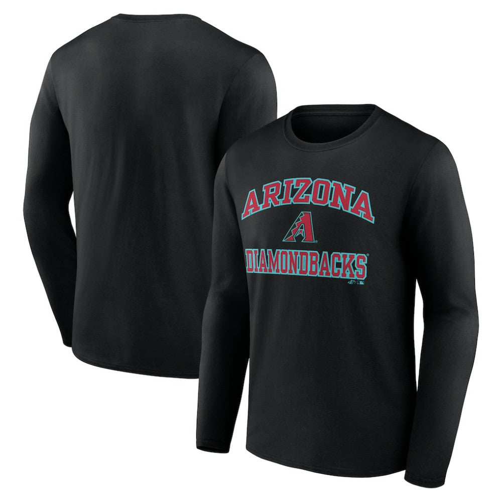 Arizona Diamondbacks Logo Athletic Heart & Soul Long Sleeve T-Shirt Black