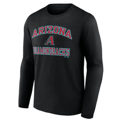 Arizona Diamondbacks Logo Athletic Heart & Soul Long Sleeve T-Shirt Black