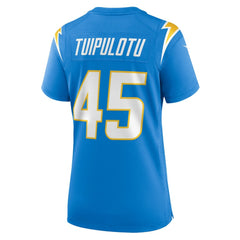 Tuli Tuipulotu Los Angeles Chargers Women's Team Game Jersey - Powder Blue for sale