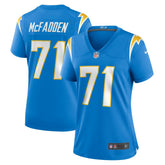 Jordan McFadden Los Angeles Chargers Women's Team Game Jersey - Powder Blue sale