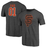 San Francisco Giants Greatest Dad Tri-Blend T-Shirt Heather Charcoal