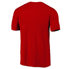 Cincinnati Reds Official Logo Tri-Blend T-Shirt Heather Red