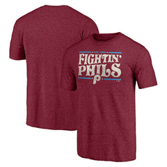 Philadelphia Phillies Hometown Collection Fightin' Phils Tri-Blend T-Shirt Burgundy