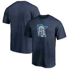 Minnesota Twins Cooperstown Collection Throwback Logo Tri-Blend T-Shirt Heather Navy