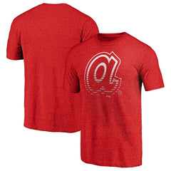 Atlanta Braves Cooperstown Collection Logo Tri-Blend T-Shirt Heather Red