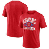 St. Louis Cardinals Badge of Honor Tri-Blend T-Shirt Heather Red