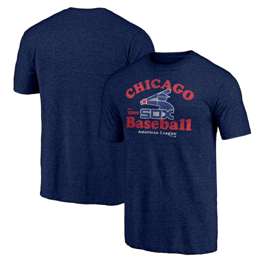Chicago White Sox Cooperstown Collection Our Game Tri-Blend T-Shirt Heather Navy