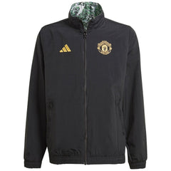 Manchester United x Stone Roses Originals Youth 2023/24 Reversible Anthem Full-Zip Jacket - Black on sale