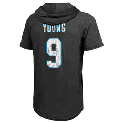 Bryce Young Carolina Panthers Majestic Threads Player Name & Number Tri-Blend Slim Fit Hoodie T-Shirt - Black online