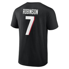 Bijan Robinson Atlanta Falcons Icon Name & Number T-Shirt - Black cheap