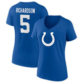 Anthony Richardson Indianapolis Colts Women's Icon Name & Number V-Neck T-Shirt - Royal for sale