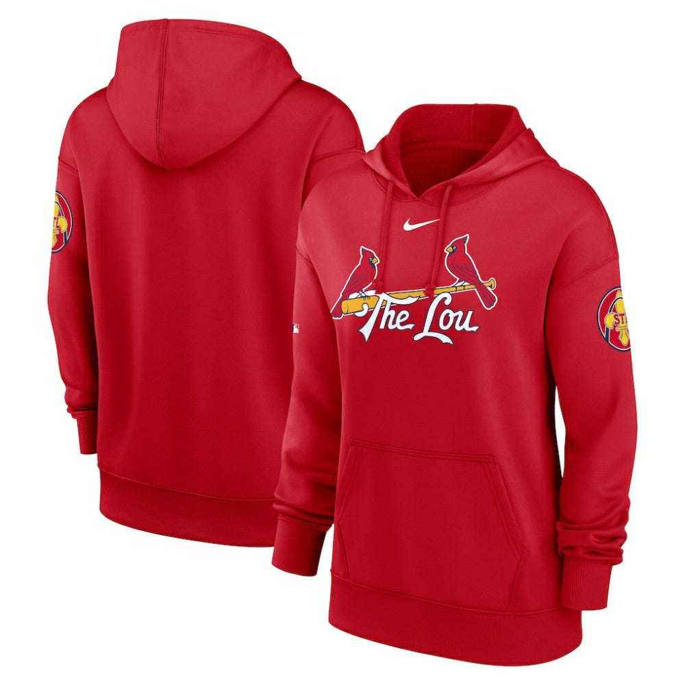 St. Louis Cardinals Women's 2024 City Connect Authentic Collection Practice Performance Pullover Hoodie Red