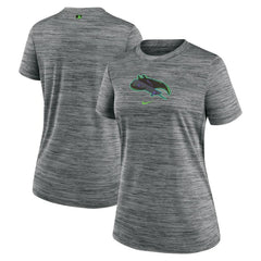Tampa Bay Rays Women's 2024 City Connect Authentic Collection Velocity Performance T-Shirt Charcoal