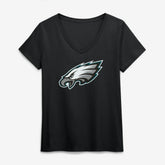 Philadelphia Eagles Logo Athletic Women's Primary Logo V-Neck T-Shirt - Black on sale