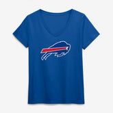 Buffalo Bills Logo Athletic Women's Primary Logo V-Neck T-Shirt - Royal discount
