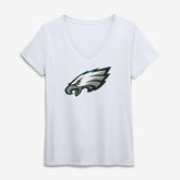 Philadelphia Eagles Logo Athletic Women's Primary Logo V-Neck T-Shirt - White discount