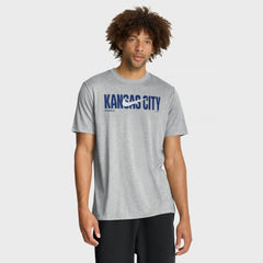 Kansas City Royals Swoosh Legend Dri-FIT T-Shirt Heather Gray