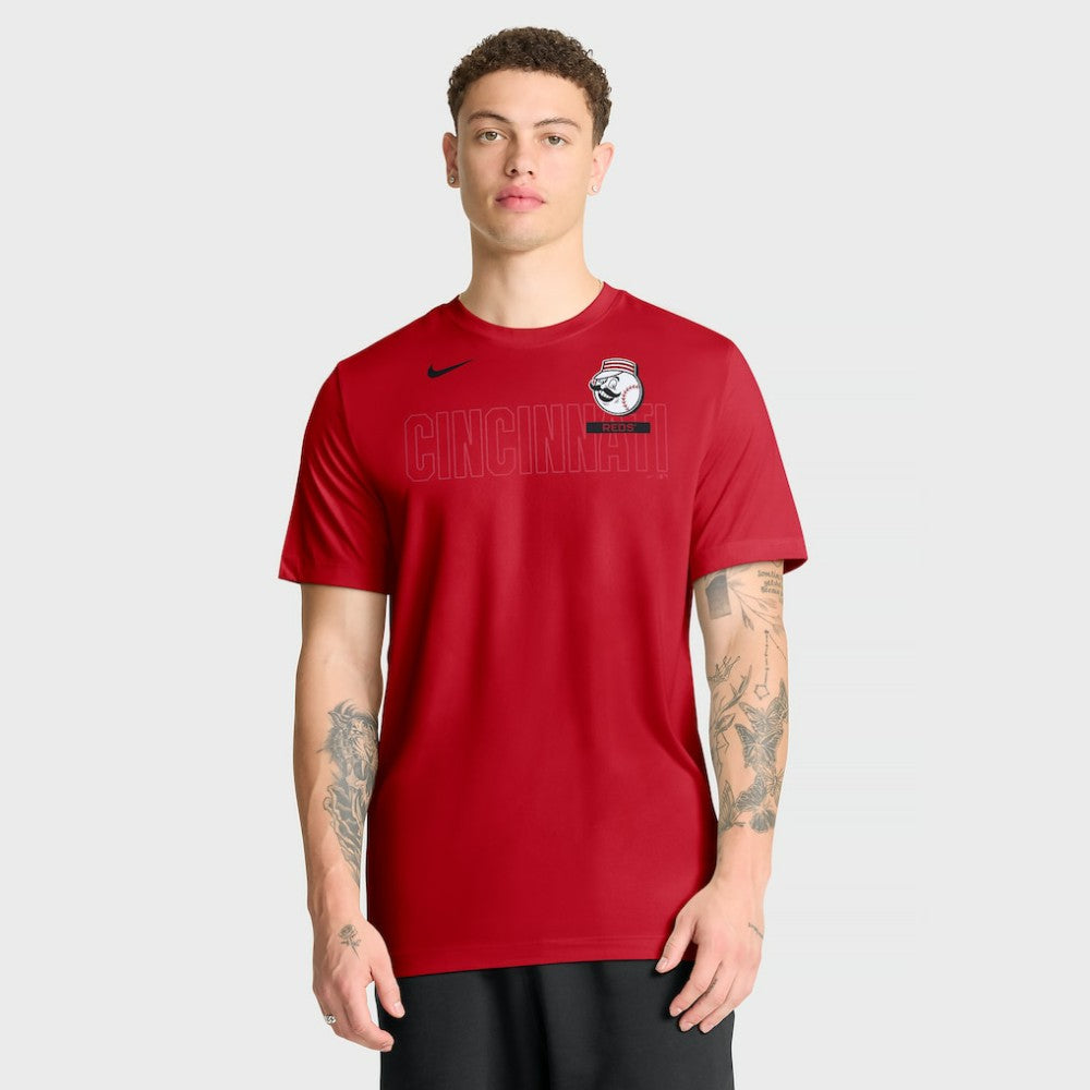 Cincinnati Reds Knockout Team Legend Dri-FIT T-Shirt Red