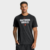 Baltimore Orioles Stacked Tri-Blend T-Shirt Heather Black