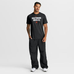 Baltimore Orioles Stacked Tri-Blend T-Shirt Heather Black