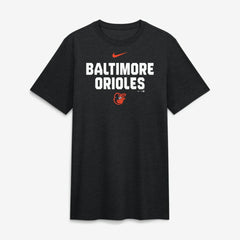 Baltimore Orioles Stacked Tri-Blend T-Shirt Heather Black