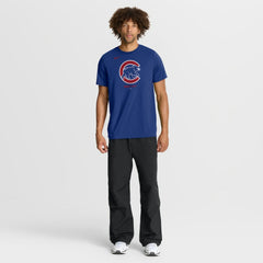 Chicago Cubs Tri-Blend Logo T-Shirt Royal