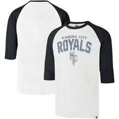 Kansas City Royals City Connect Crescent Franklin Raglan 3/4-Sleeve T-Shirt Cream