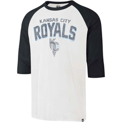 Kansas City Royals City Connect Crescent Franklin Raglan 3/4-Sleeve T-Shirt Cream