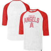 Los Angeles Angels City Connect Crescent Franklin Raglan 3/4-Sleeve T-Shirt Cream