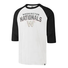 Washington Nationals City Connect Crescent Franklin Raglan 3/4-Sleeve T-Shirt Cream