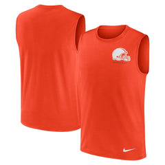 Cleveland Browns Large Logo Lightweight Dri-FIT Muscle Tank Top - Orange discount