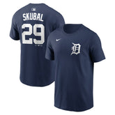 Tarik Skubal Detroit Tigers Home Name & Number T-Shirt Navy