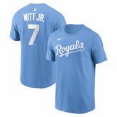 Bobby Witt Jr. Kansas City Royals Name & Number T-Shirt Light Blue