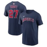 Mike Trout Los Angeles Angels Name & Number T-Shirt Navy
