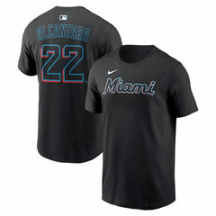 Sandy Alcantara Miami Marlins Home Name & Number T-Shirt Black