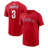 Bryce Harper Philadelphia Phillies Name & Number T-Shirt Red