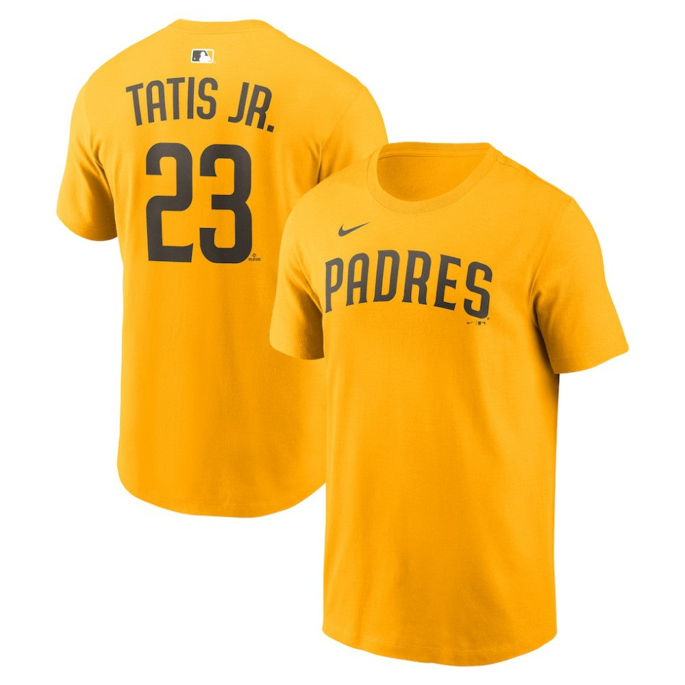 Fernando Tatis Jr. San Diego Padres Name & Number T-Shirt Gold