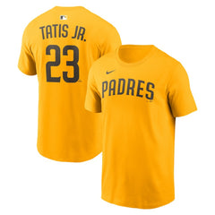Fernando Tatis Jr. San Diego Padres Name & Number T-Shirt Gold