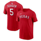 Corey Seager Texas Rangers Name & Number T-Shirt Red