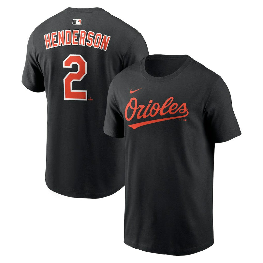 Gunnar Henderson Baltimore Orioles Name & Number T-Shirt Black