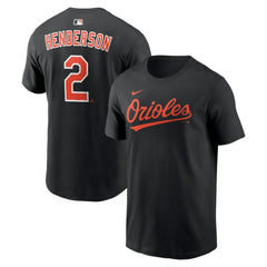 Gunnar Henderson Baltimore Orioles Name & Number T-Shirt Black
