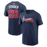 Spencer Strider Atlanta Braves Name & Number T-Shirt Navy
