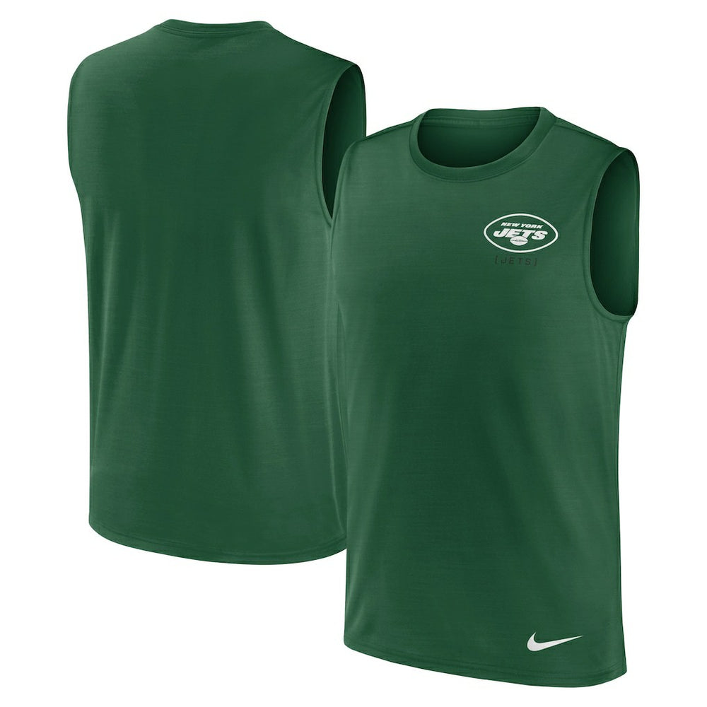 New York Jets Large Logo Lightweight Dri-FIT Muscle Tank Top - Green online