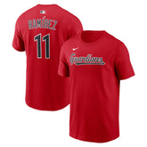 José Ramírez Cleveland Guardians Name & Number T-Shirt Red