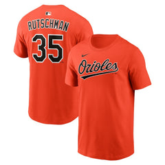 Adley Rutschman Baltimore Orioles Name & Number T-Shirt Orange
