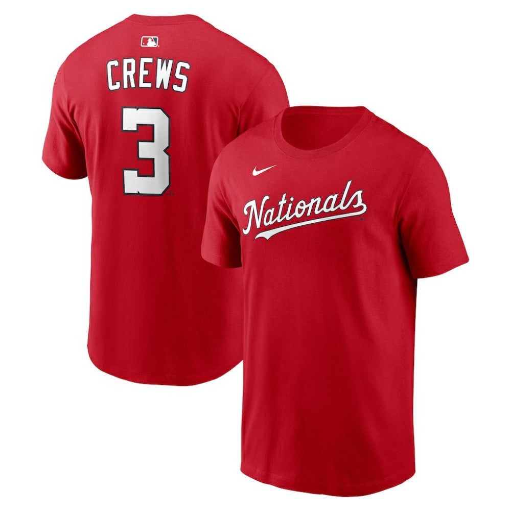 Dylan Crews Washington Nationals Home Name & Number T-Shirt Red