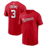 Dylan Crews Washington Nationals Home Name & Number T-Shirt Red