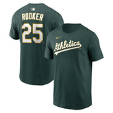 Brent Rooker Athletics Home Name & Number T-Shirt Green