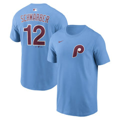 Kyle Schwarber Philadelphia Phillies Name & Number T-Shirt Light Blue